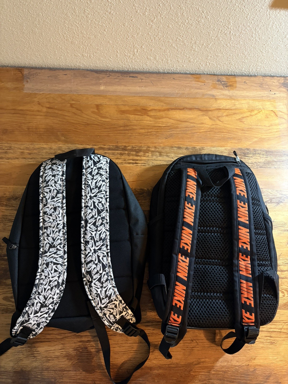Two Nike Backpacks; One Brand New Heritage Backpack; One Slightly Used Backpack