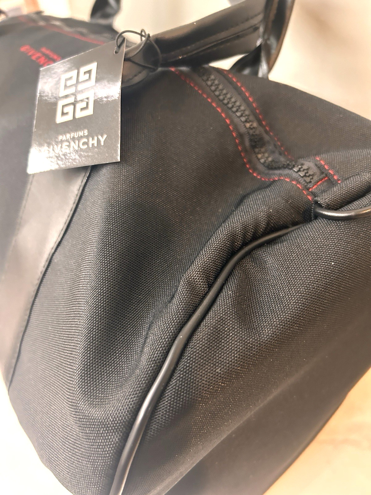 Givenchy Perfume Play sport promotion Gym duffel bag black Fabric interior red