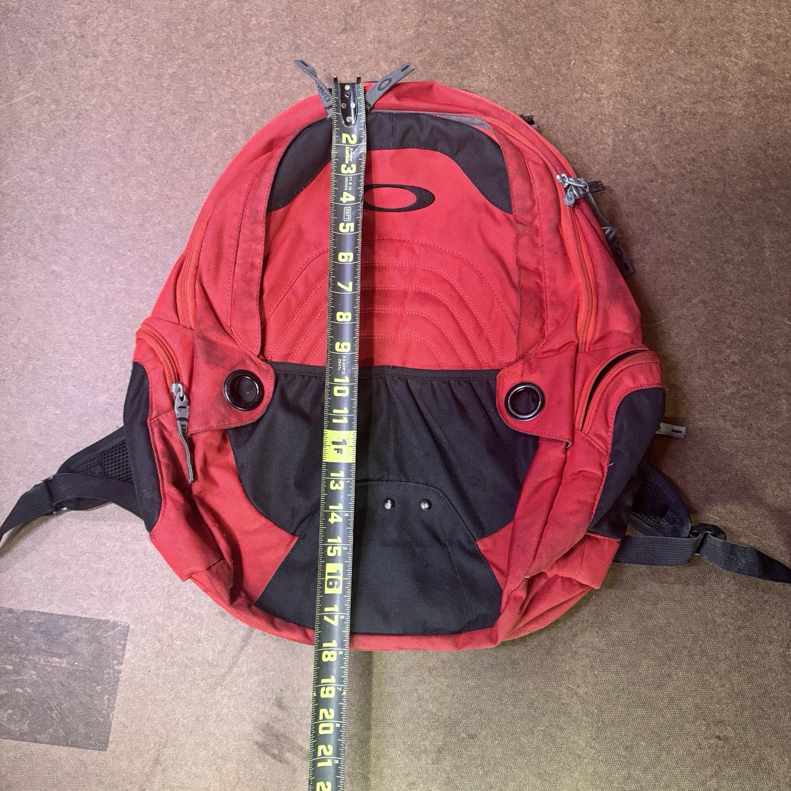 Vintage Oakley Backpack laptop BackPack Y2k Oakley Flak Pack Red Black Rare Bag