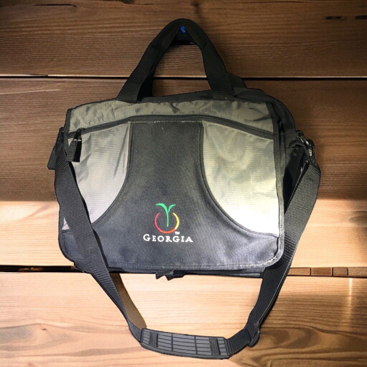 Vintage Georgia Laptop Messenger Bag by Leeds RARE Film Movies Satchel backpack