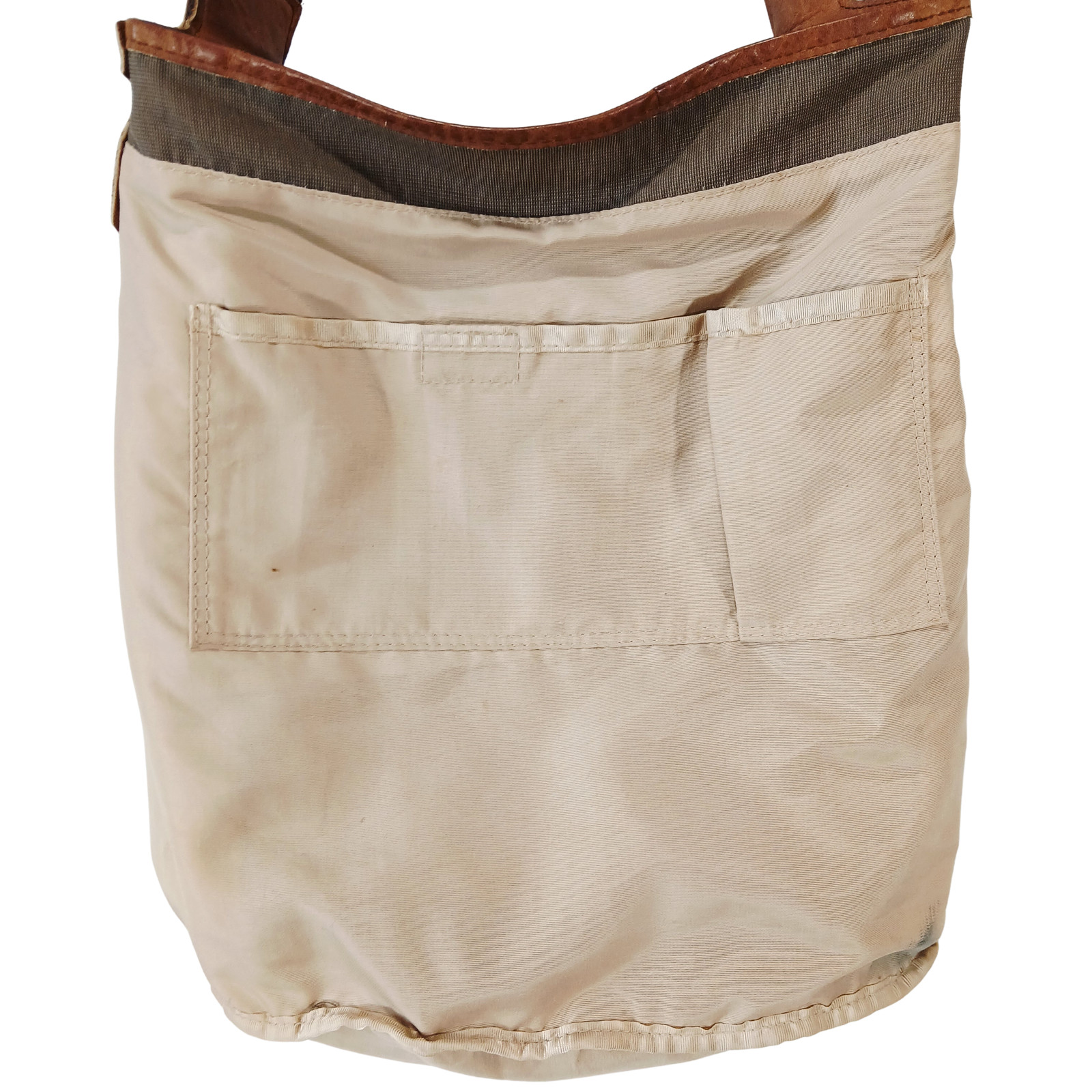 Territory Ahead Canvas Leather Trim Field Messenger Bag Olive Green Travel Utili