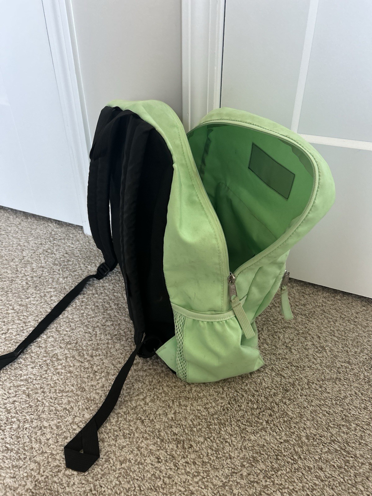 Jansport Mint Green Standard Size 2 Zip Compartments Backpack See Description