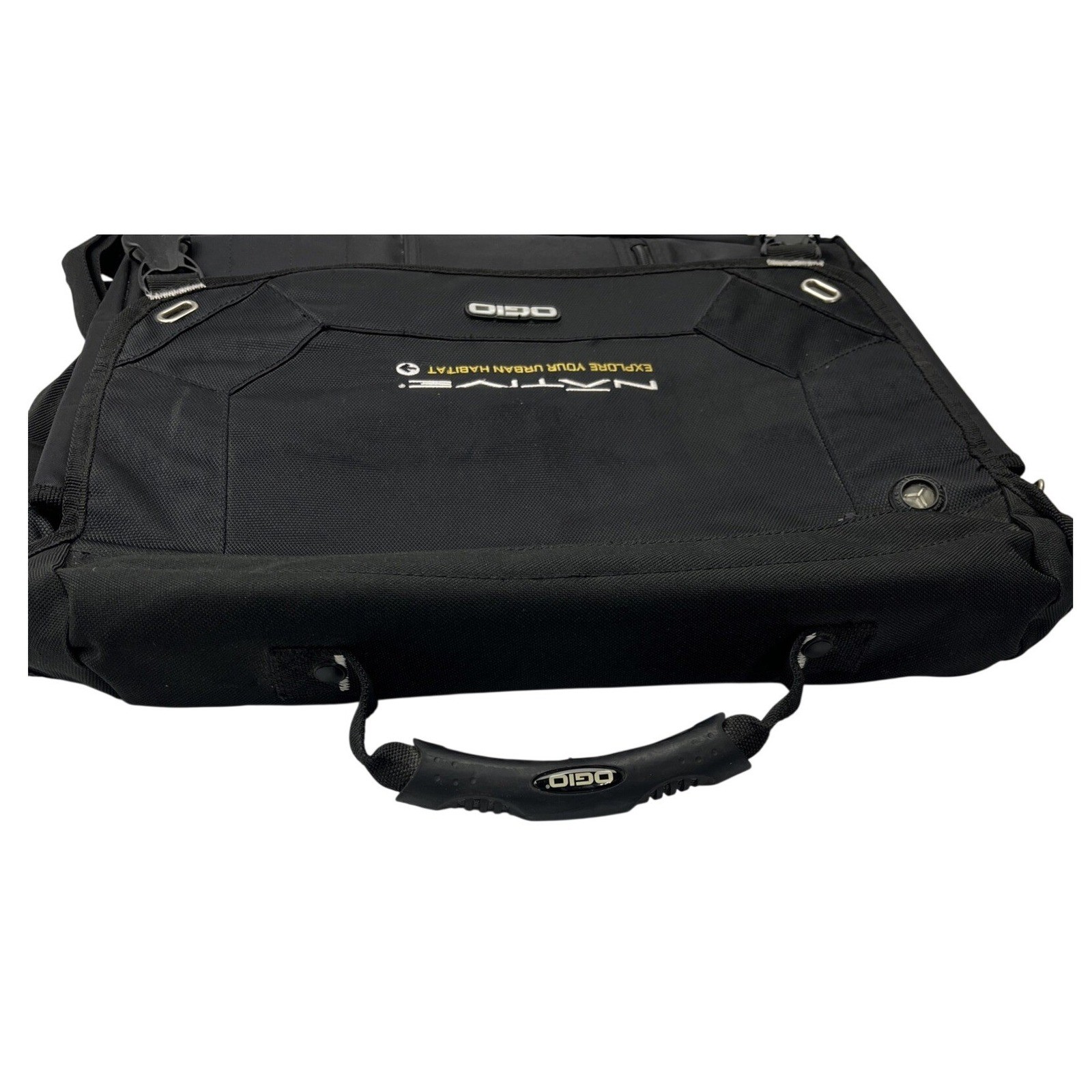 OGIO Native Messenger Bag Mens OS Black Excellent Urban Commuter Laptop Bag