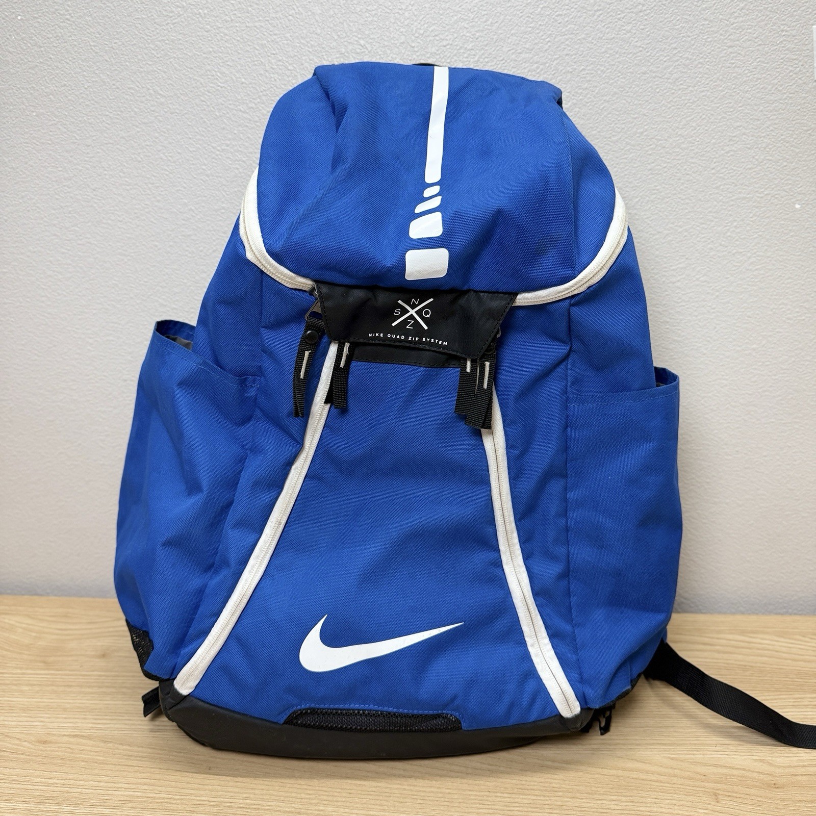 Nike Elite Quad Zip System Backpack Team 2.0 Blue Hoops Basketball Max Air