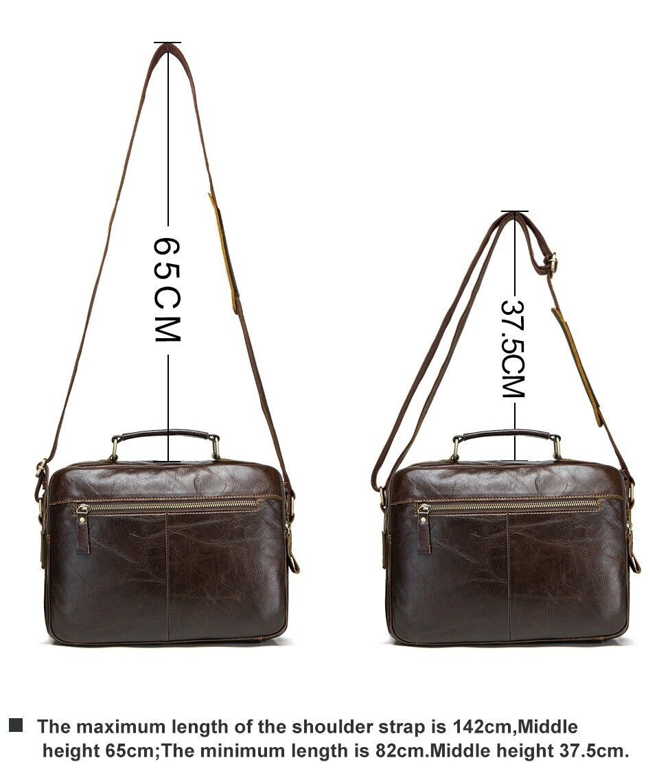 Men Leather Shoulder Bag Messenger Bag Handbag Strap Satchel Fashion