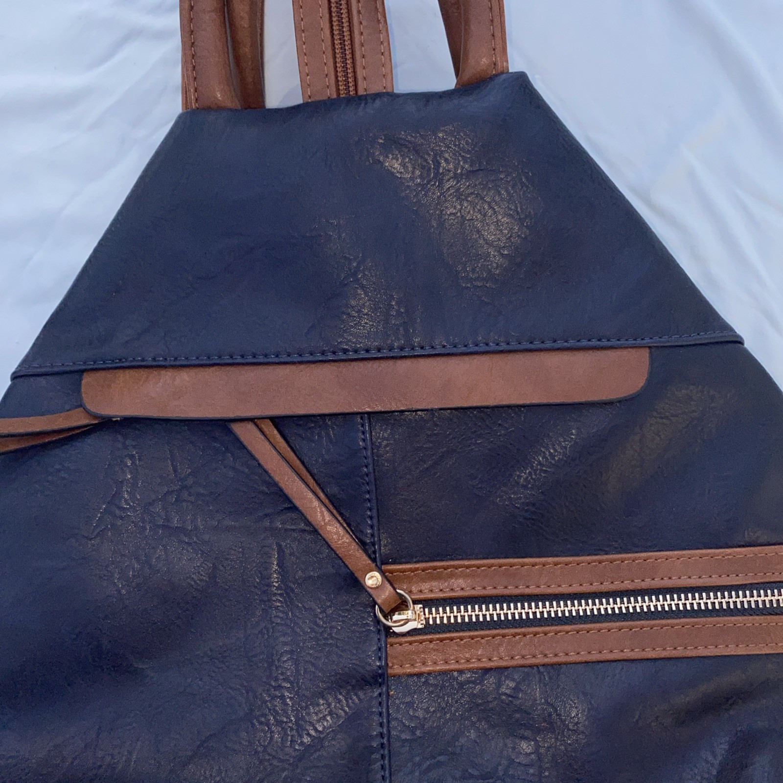 DESIGNER MADE SOFT FAUX LEATHER MULTI COMPARTMENT BACKPACK/RUCKSACK ANTI THEFT