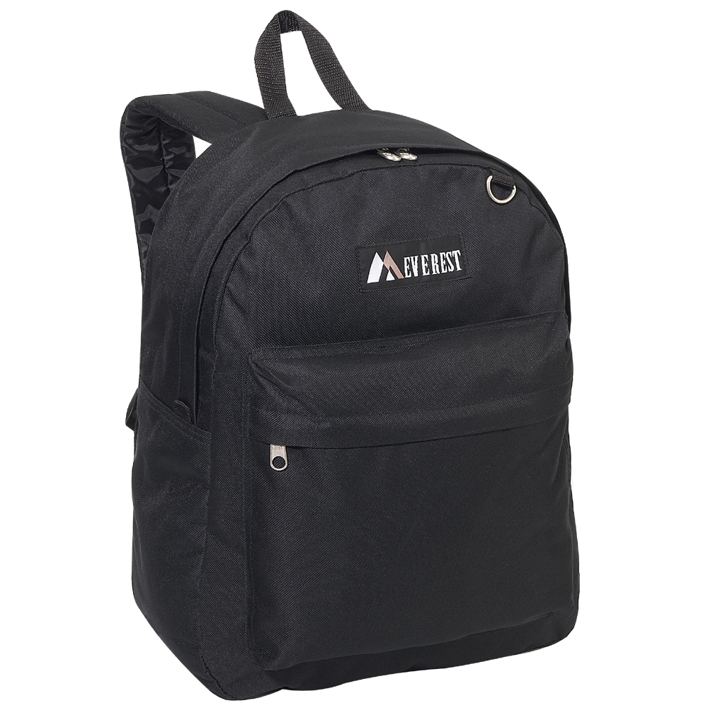 Classic Basic Large Student Backpack Bag Black Travel Carry-on Trip School 2045