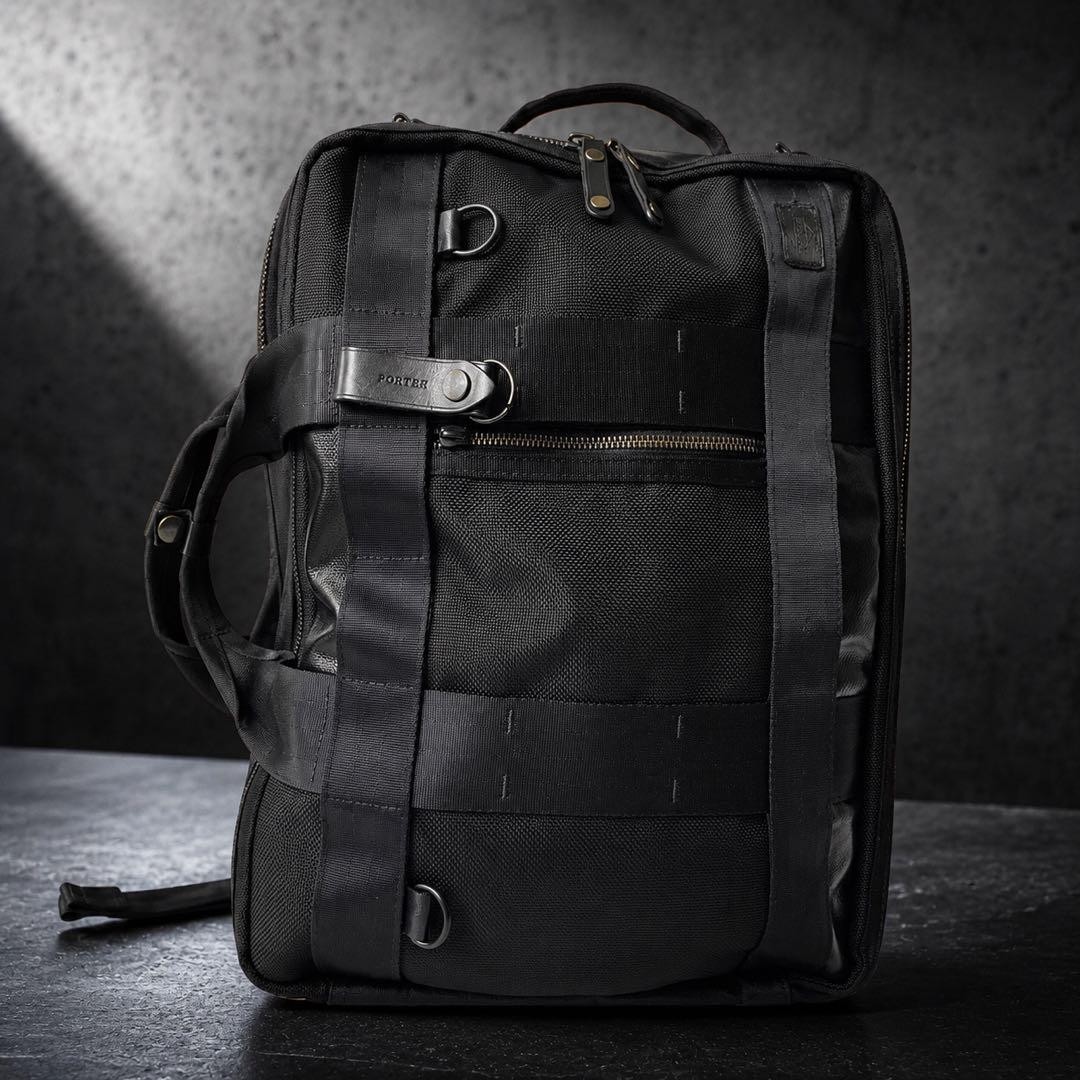 PORTER HEAT 3Way Business Bag Backpack Briefcase Black A4 Yoshida & Co Japan