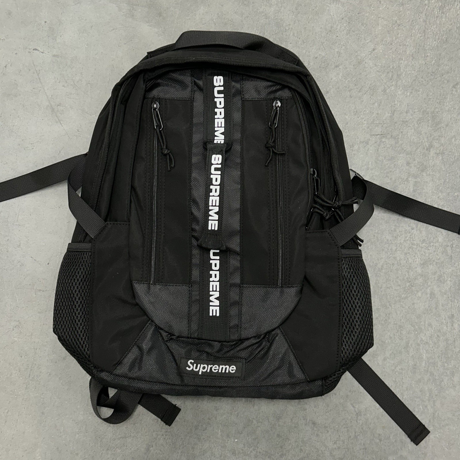 Supreme FW22 Cordura Backpack Black Bogo Multi Zip Outdoor Wateresistant 22L