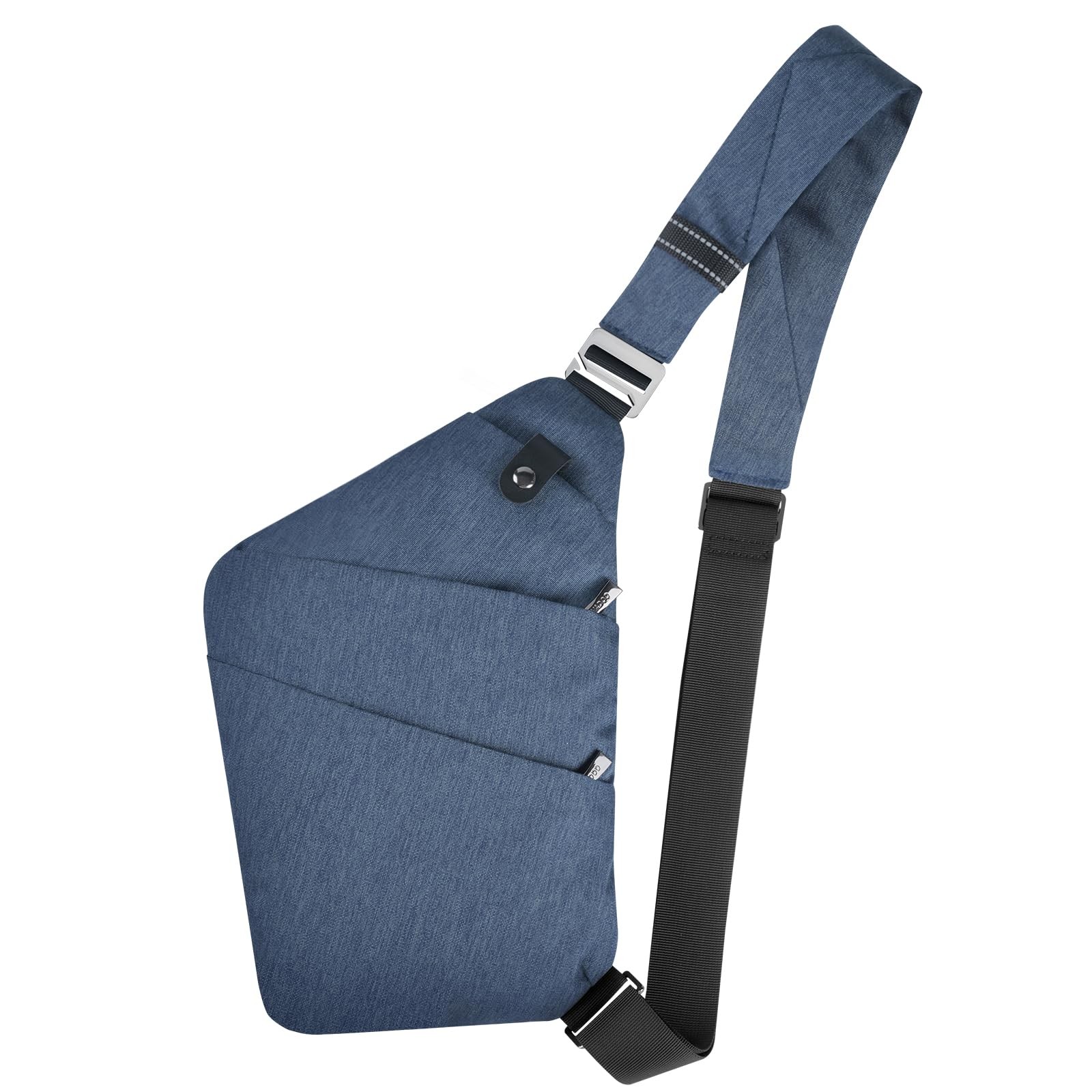 VADOO AntiTheft Navy Blue Sling Bag Secure Crossbody Pack for Men & Women