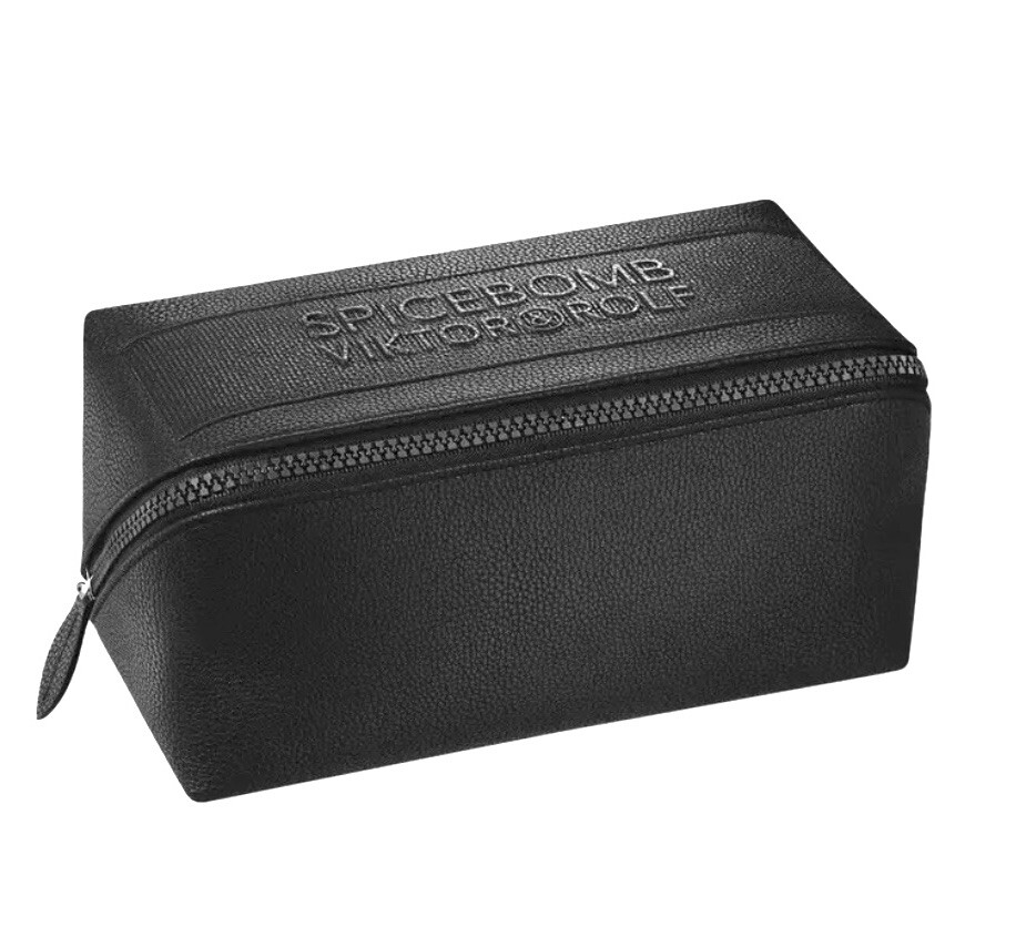 VIKTOR & ROLF SPICEBOMB Bag Toiletry Bag Men’s Dopp Kit Black Travel Pouch NEW