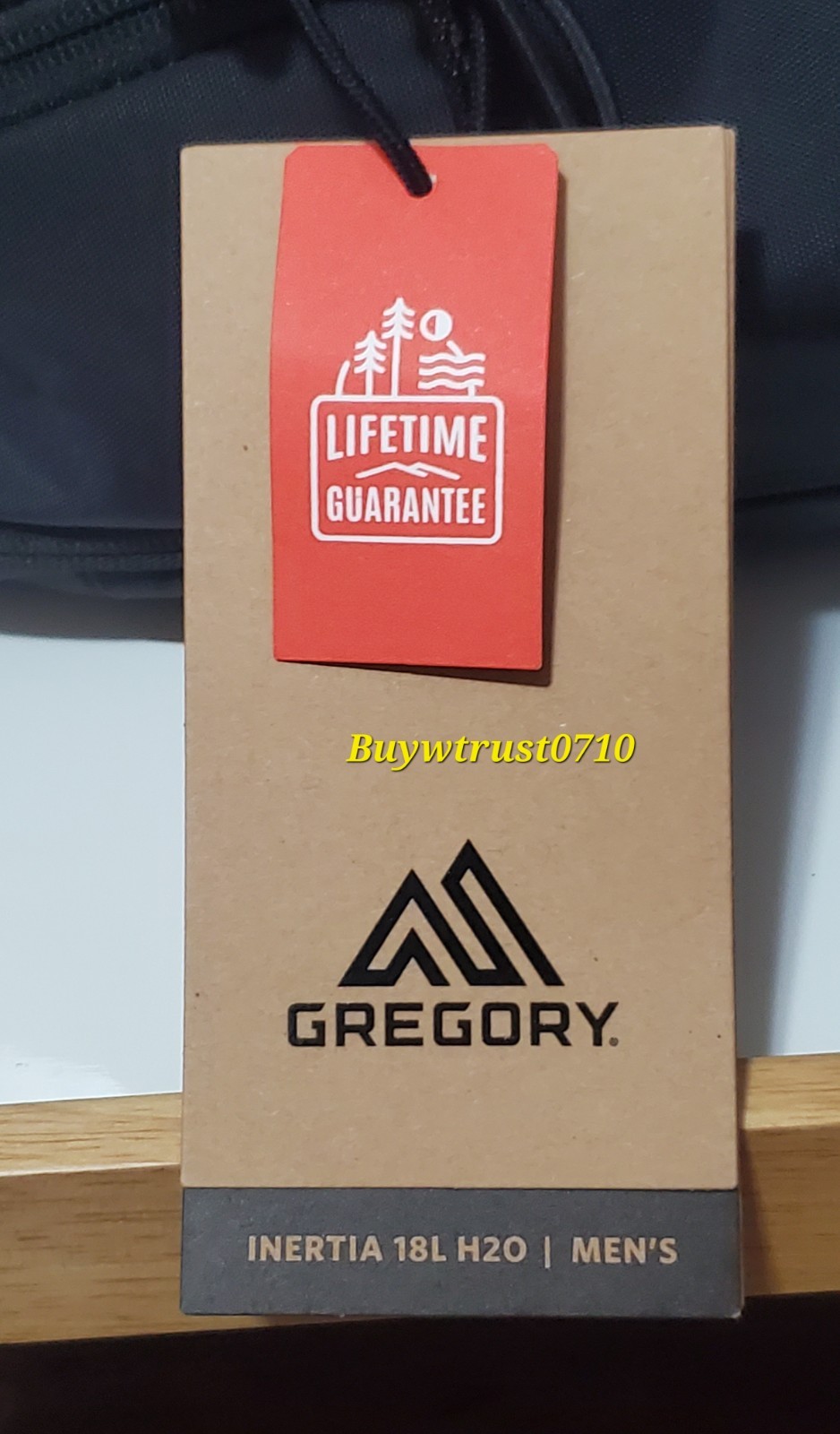 NWT Gregory Inertia 18L H2O Hydration Black Nylon Backpack