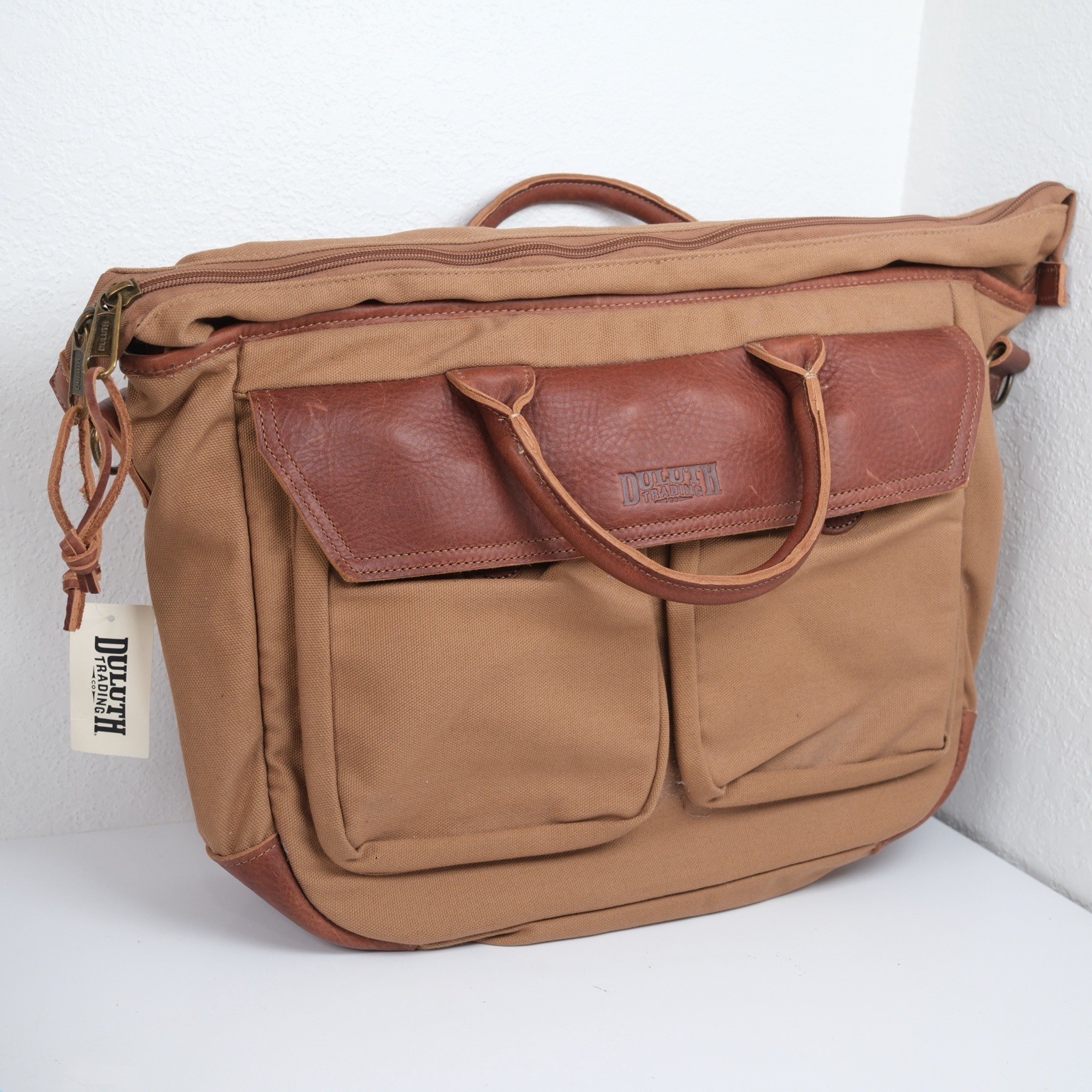 Duluth Trading Fire Hose Superior Street Fire Hose Briefcase Leather Messenger