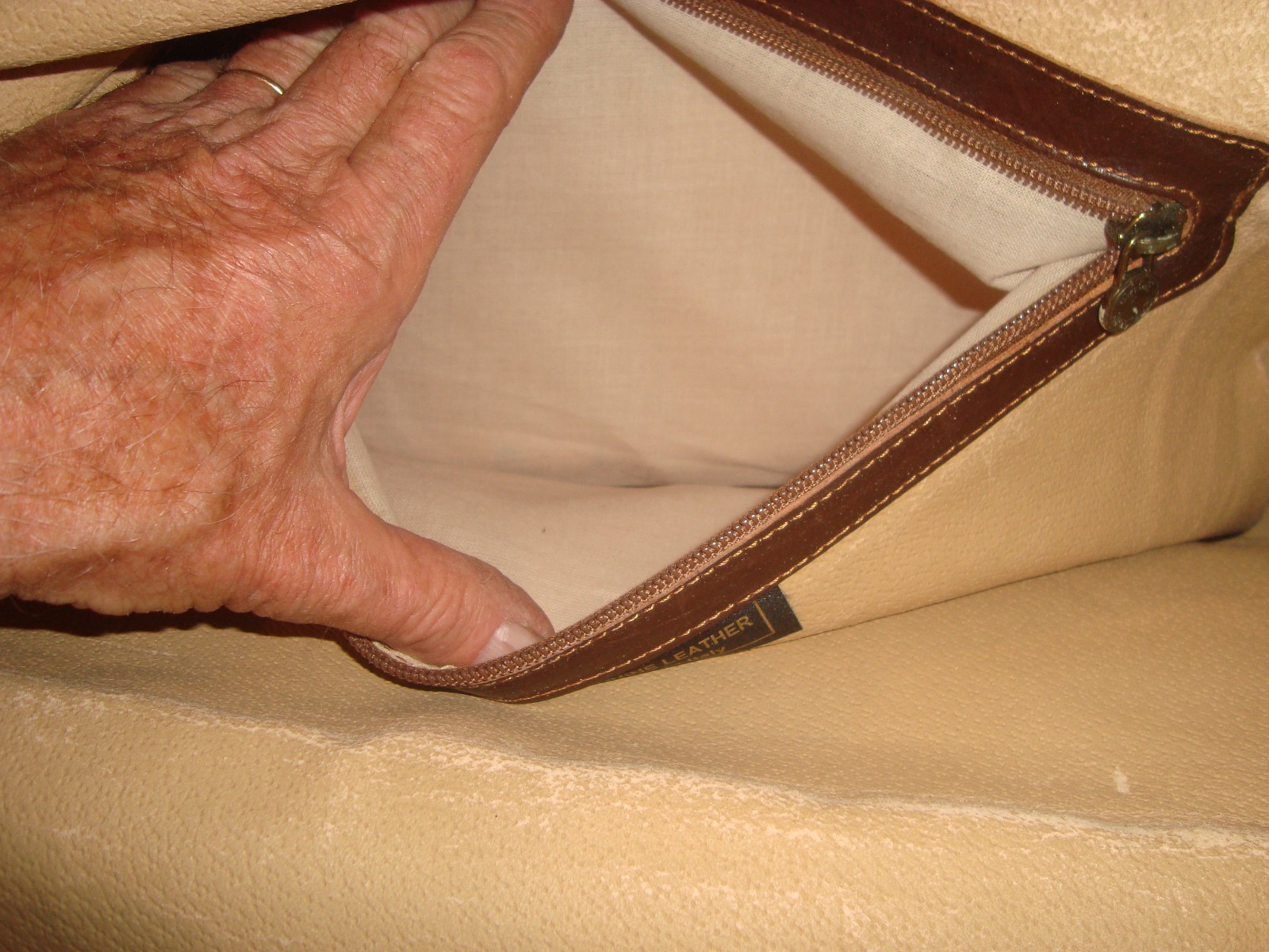Rage Huge Vtg Robe Di Firenze Handmade Genuine Italian Leather Briefcase Bag