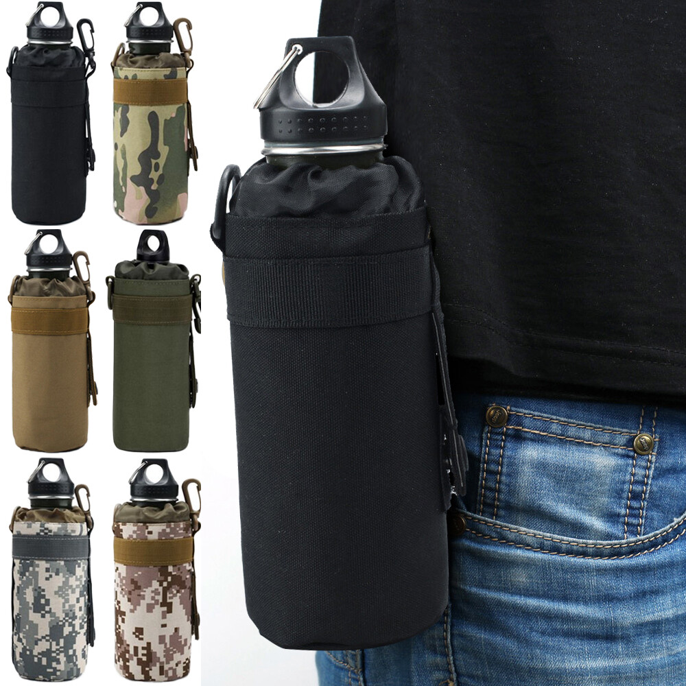 Outdoor Water Bottle Holder Fits 10 to 32 Ounce Bottle Drawstring Open Top Pouch