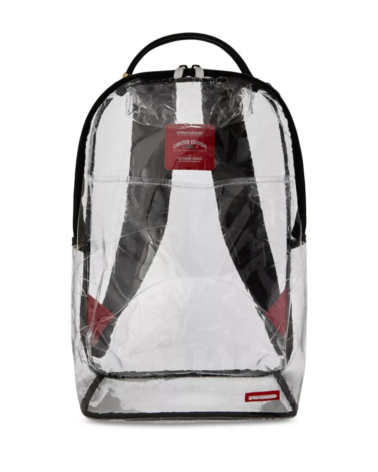 Sprayground Embossed Graff Clear Backpack🔥New PVC Bookbag Large School Bag