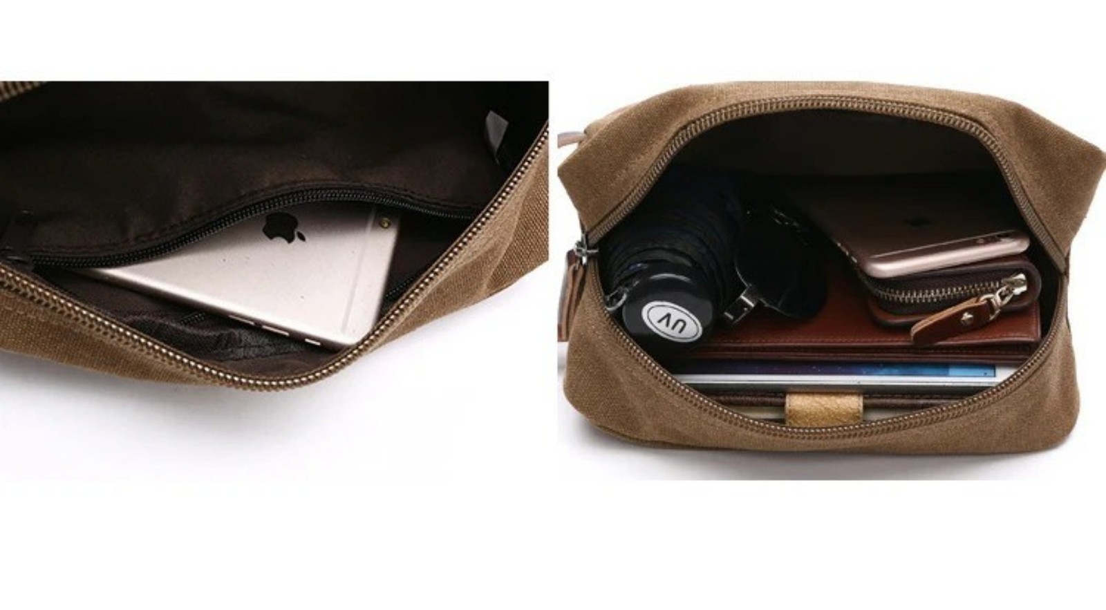 Mens Toiletry Bag Hanging Dopp Kit Canvas Shaving Bag Large Capacity for Travel