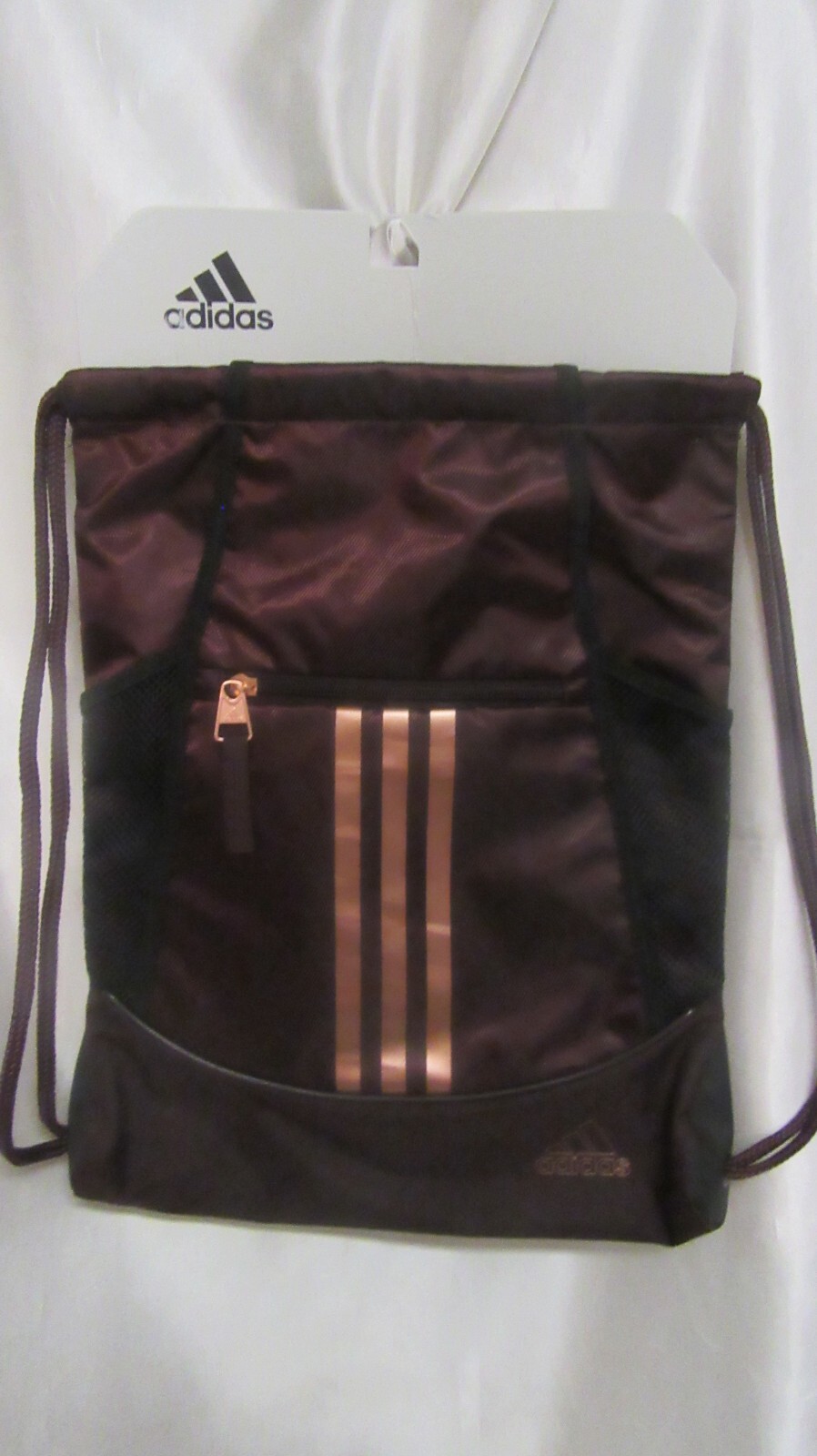 ADIDAS ALLIANCE II SACK PACK (BACK PACK) NEW W/T SHADOW BROWN/GOLD LIGHTWEIGHT
