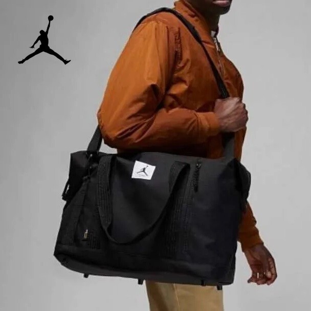 Jordan Flight Duffle Travel Training Gym Overnight Bag Black Cordura