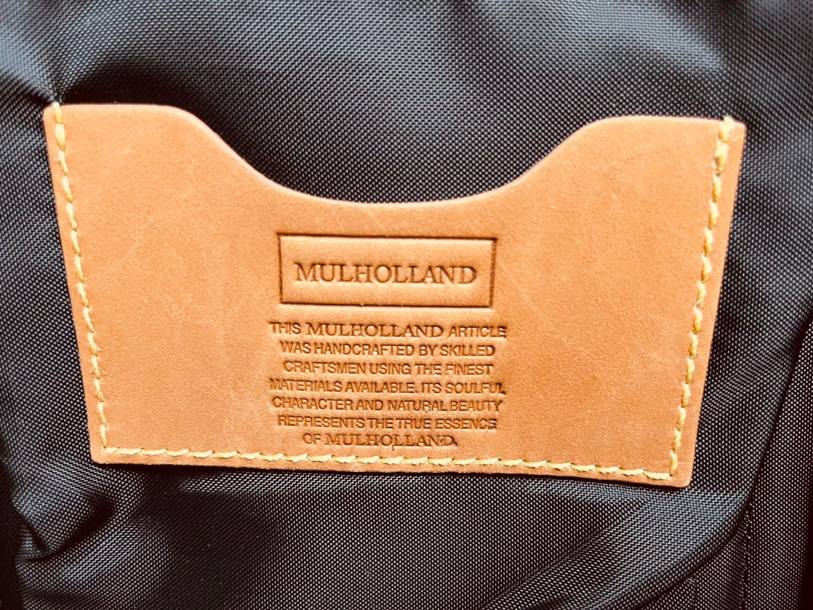 MULHOLLAND Rustic Tan Heavy Saddle Leather Briefcase / Messenger Bag – USA