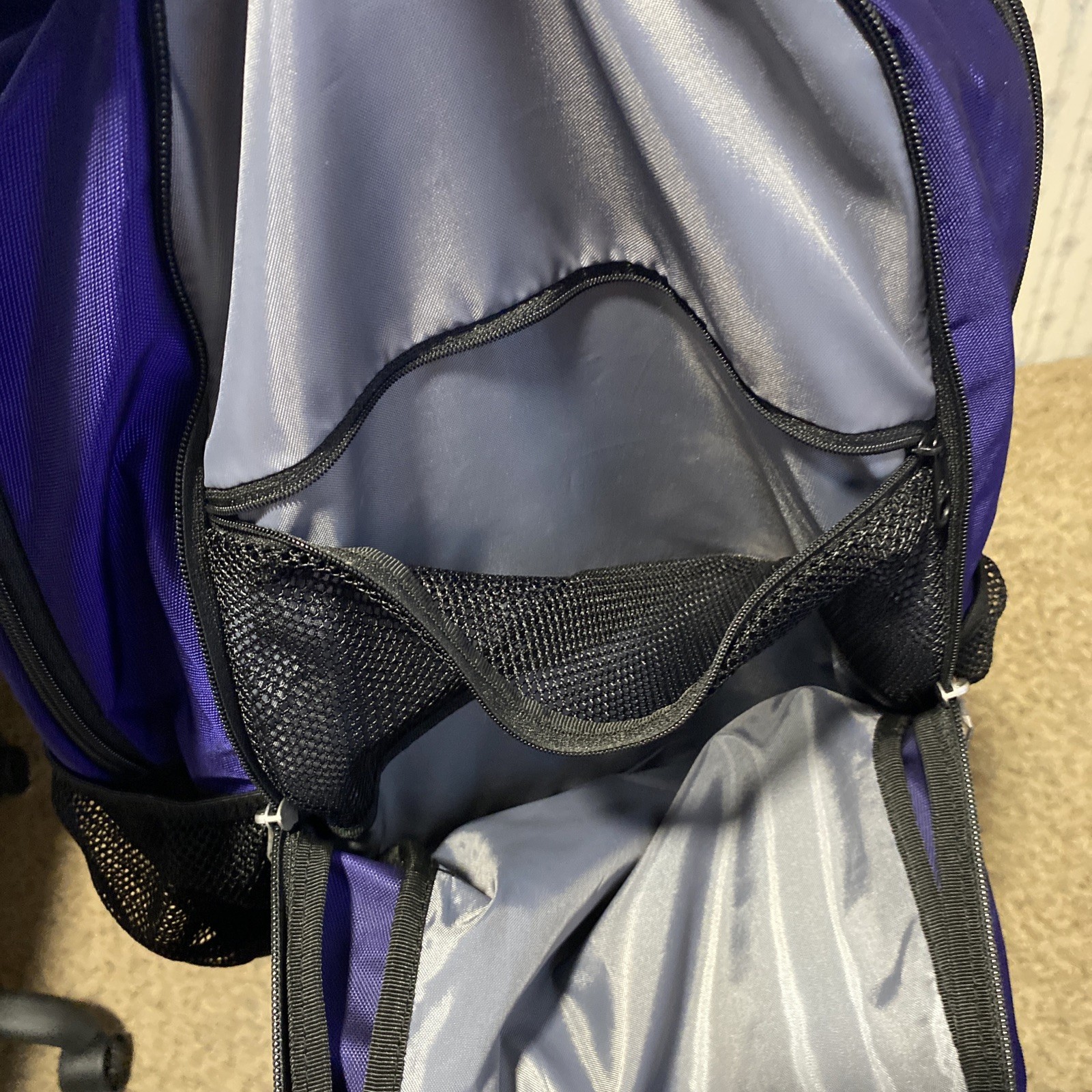 Adidas Striker Backpack Purple Black unisex back to school sturdy Book Bag