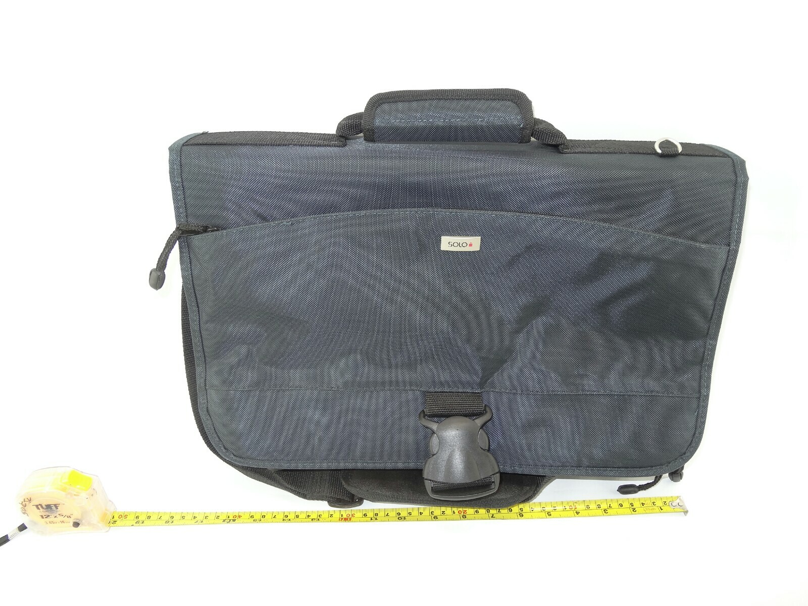 SOLO MENS DARK BLUE SHOULDER MESSENGER SCHOOL WORK TRAVEL BRIEFCASE BAG