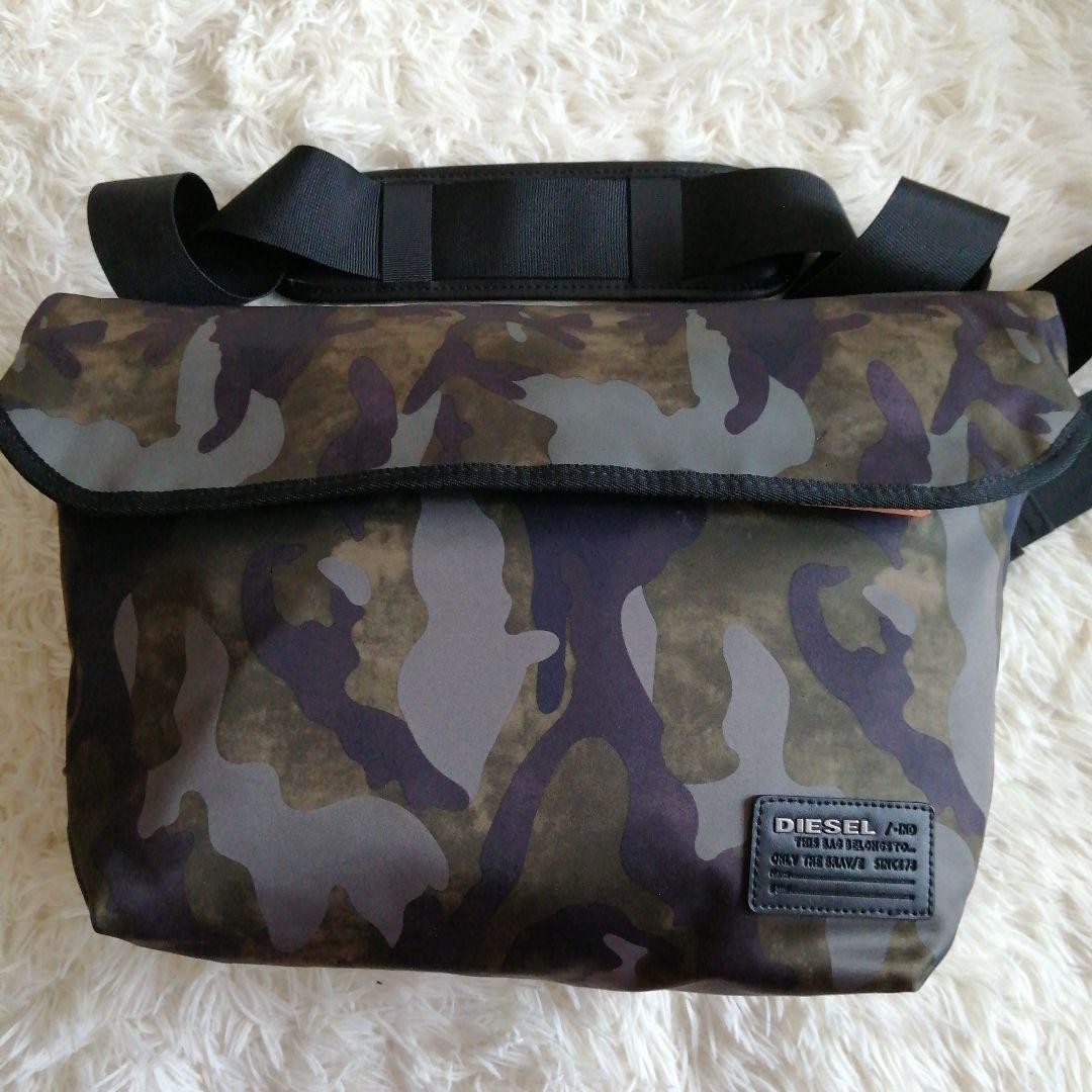 Diesel Men Class Messenger Bag Shoulder Camouflage 42x15x28cm Almost unused ITA
