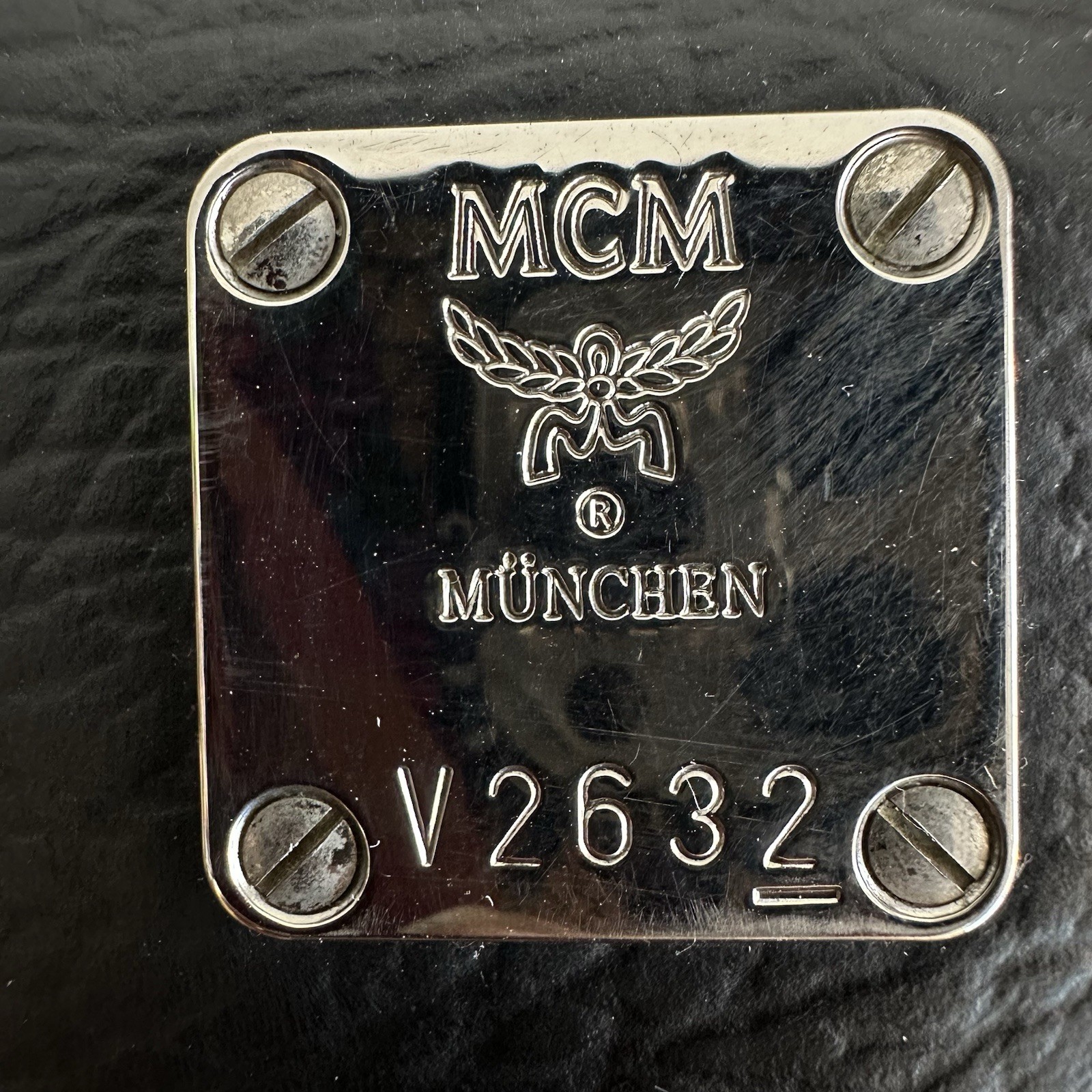 MCM Business Bag Messenger Laptop Document Bag Black Shoulder Bag Logo Print