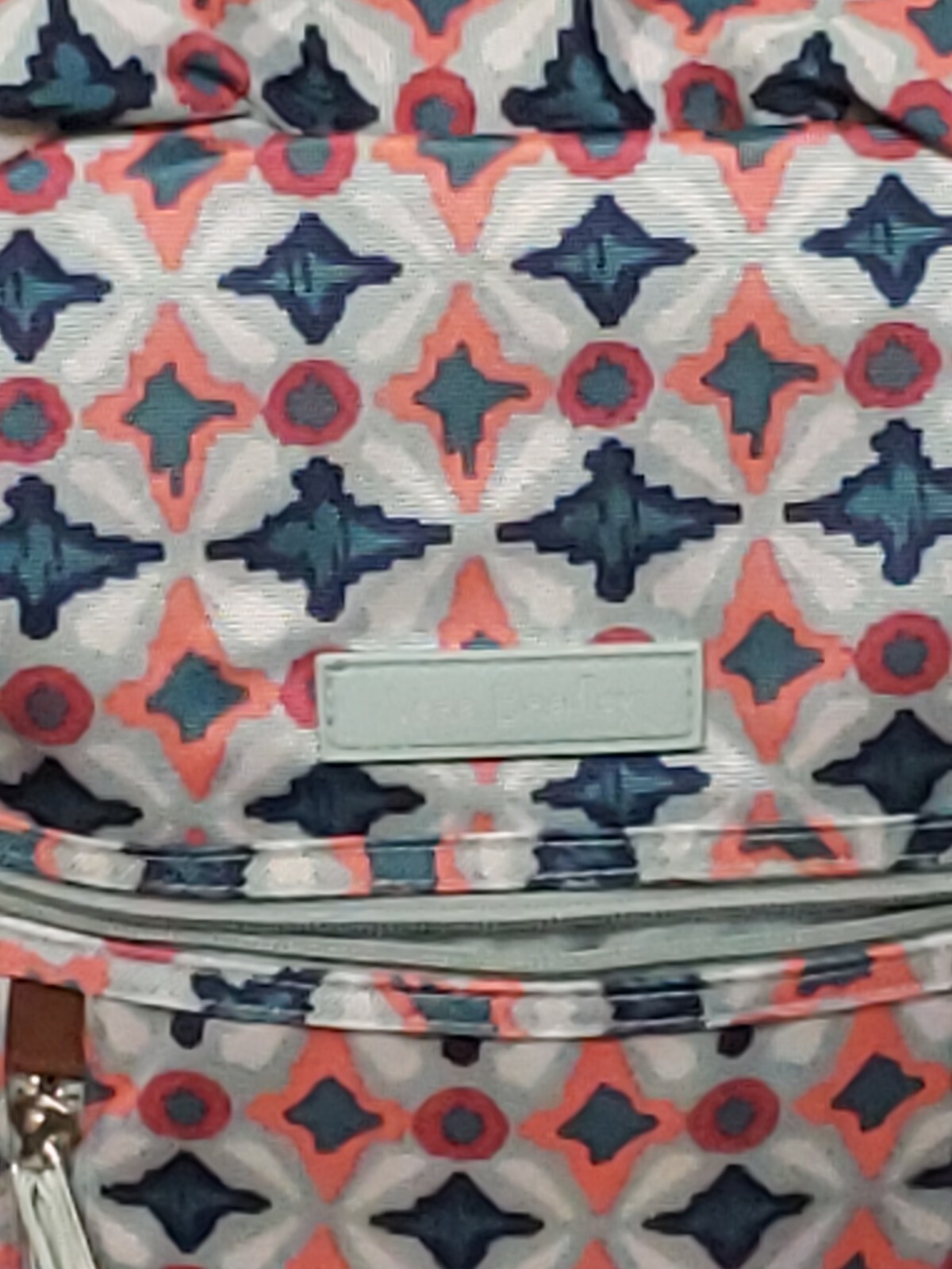 Vera Bradley Lighten up Study Hall Backpack, Water Geo