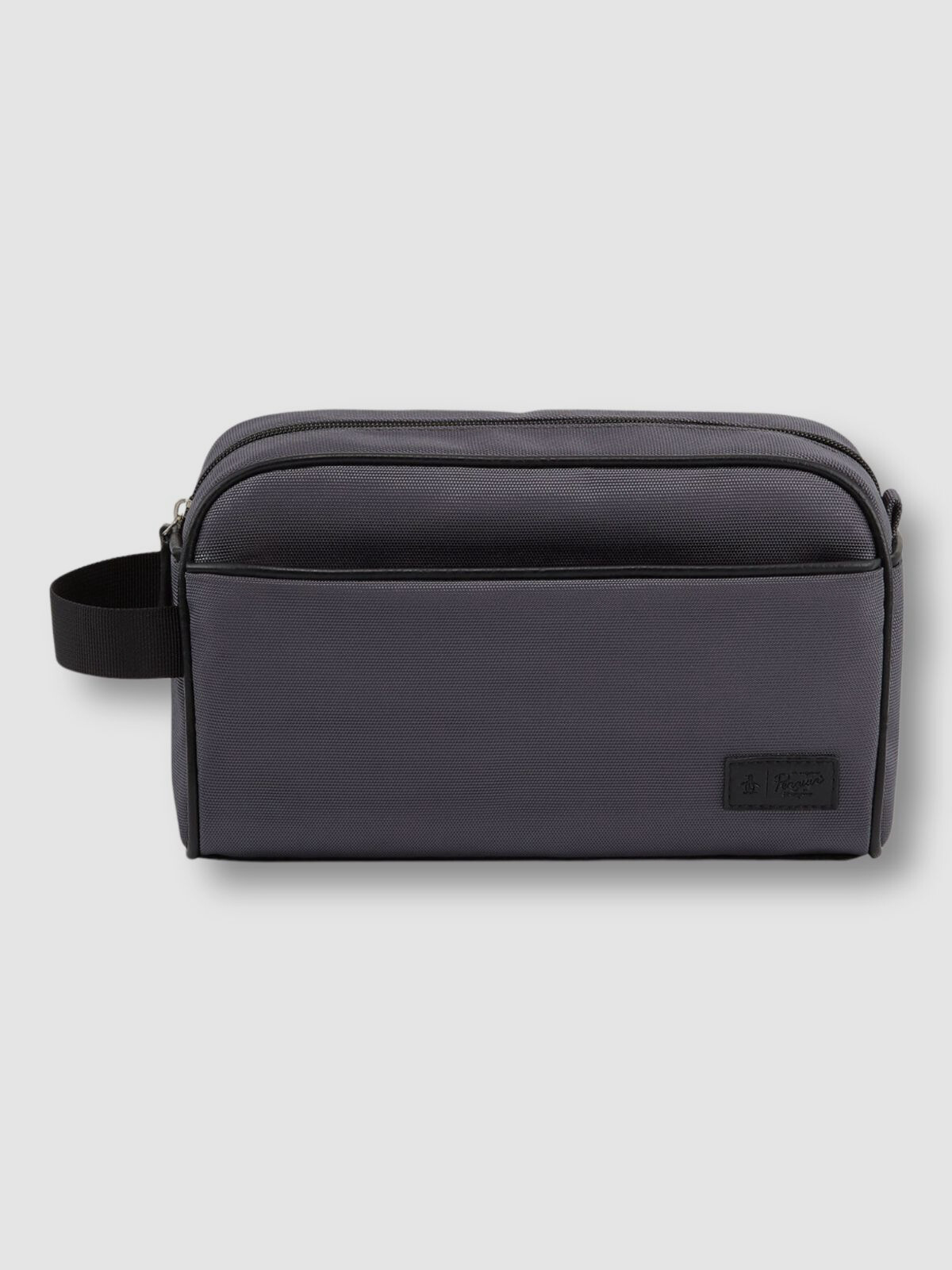 $47 Original Penguin Men’s Gray Fuax-Leather Travel Kit Bag