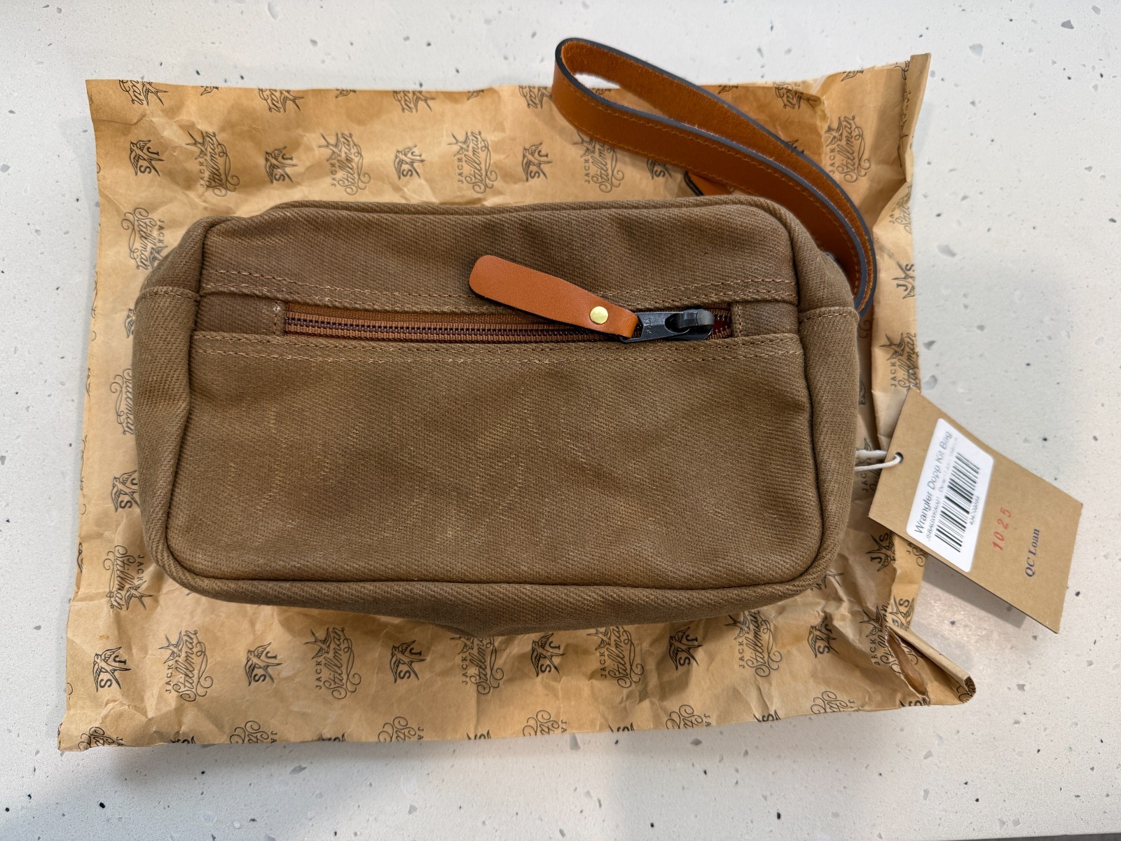 Jack Stillman Wrangler Dopp Kit Bag BNWT , Canvas & Leather Kit Bag