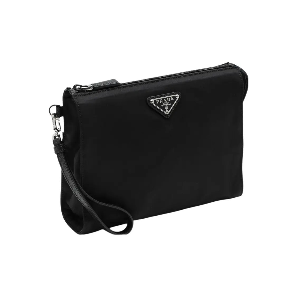 PRADA Re-Nylon Makeup Bag Handbag Men’s Black 8.8×2.5×6.2 in