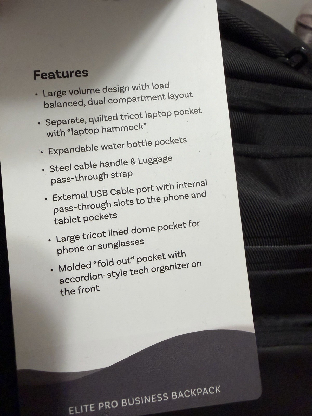 High Sierra Backpack Endeavor Elite Padded Laptop Compartment USB Port Travel
