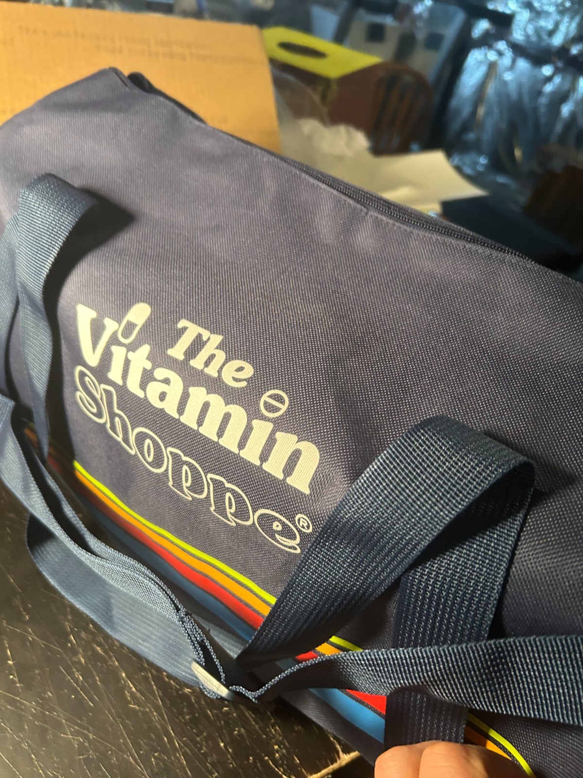 The Vitamin Shoppe Branded Duffel Bag Gym Fitness 70s 80s Retro Vintage Travel