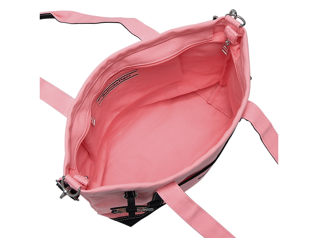 Onitsuka Tiger Small Canvas Tote Bag Pink Black 3183B233-700