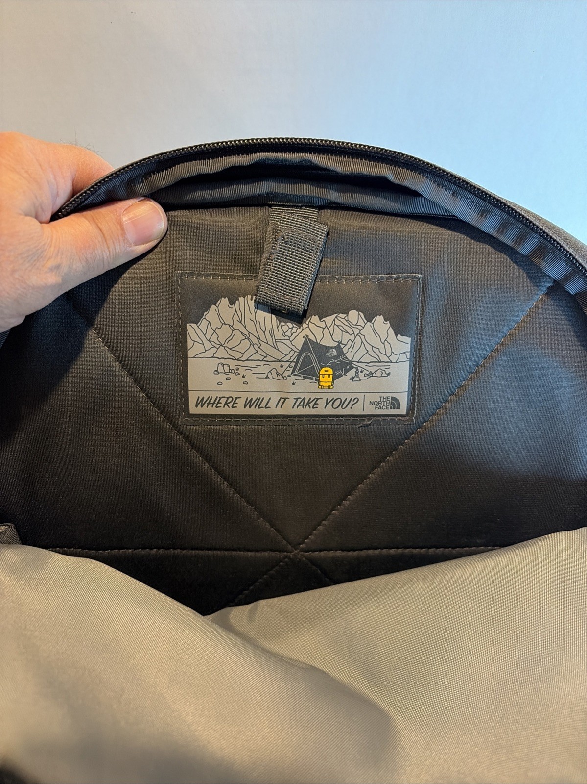 The North Face Recon Backpack School Work Hiking Padded Gray And Teal
