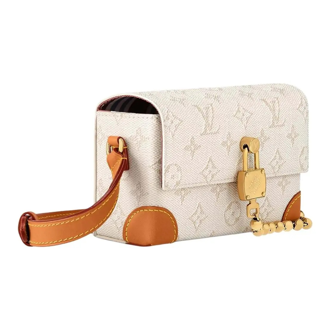 LOUIS VUITTON Steamer Coated Canvas Crossbody Wallet Men’s 7.1×2.6×4.3 in