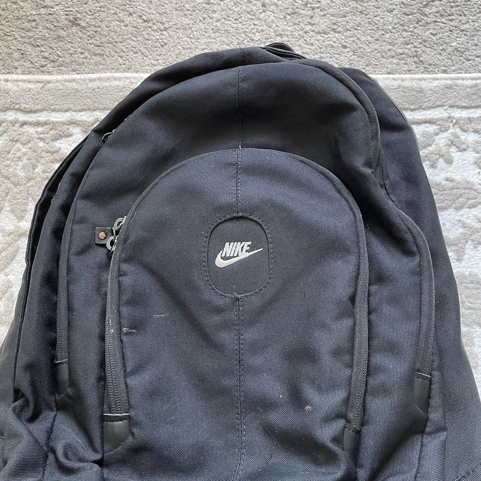 Nike Y2K Backpack Black Portable CD Player Holder Zipper