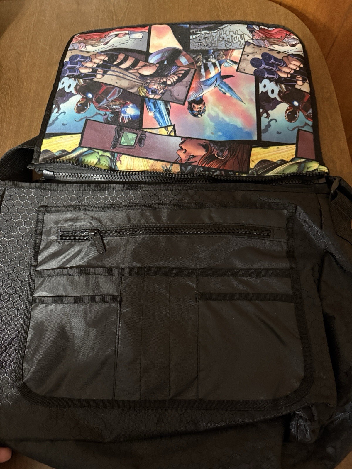 Marvel Avengers Messenger Bag Black Red Logo