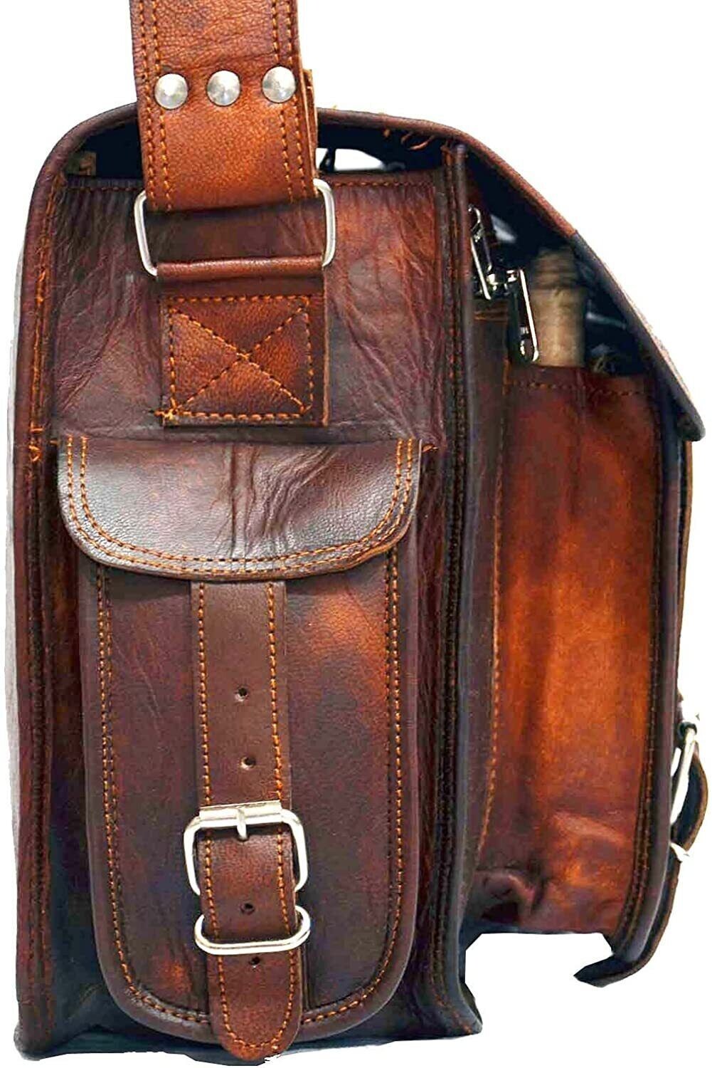 Handmade Briefcase Bag Satchel Men’s Very Lightweight Leather Laptop Messenger