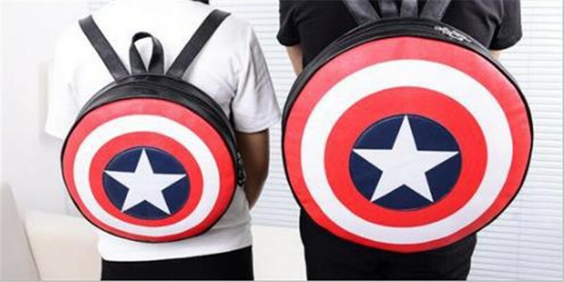 Avengers Captain America Shield Children Backpack Schoolbag Shoulder Bag Gifts