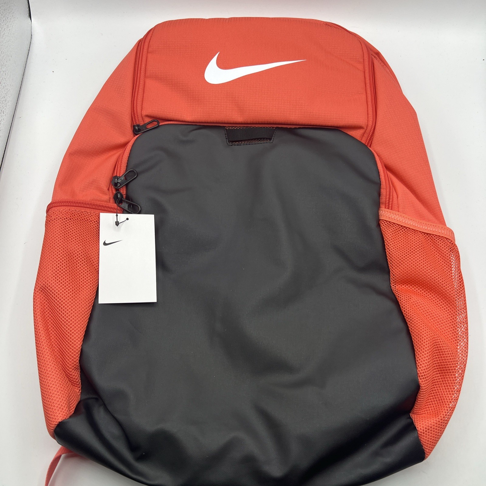Nike Brasilia Training Backpack Black Orange XL 30L School Travel Bag DM3975-814