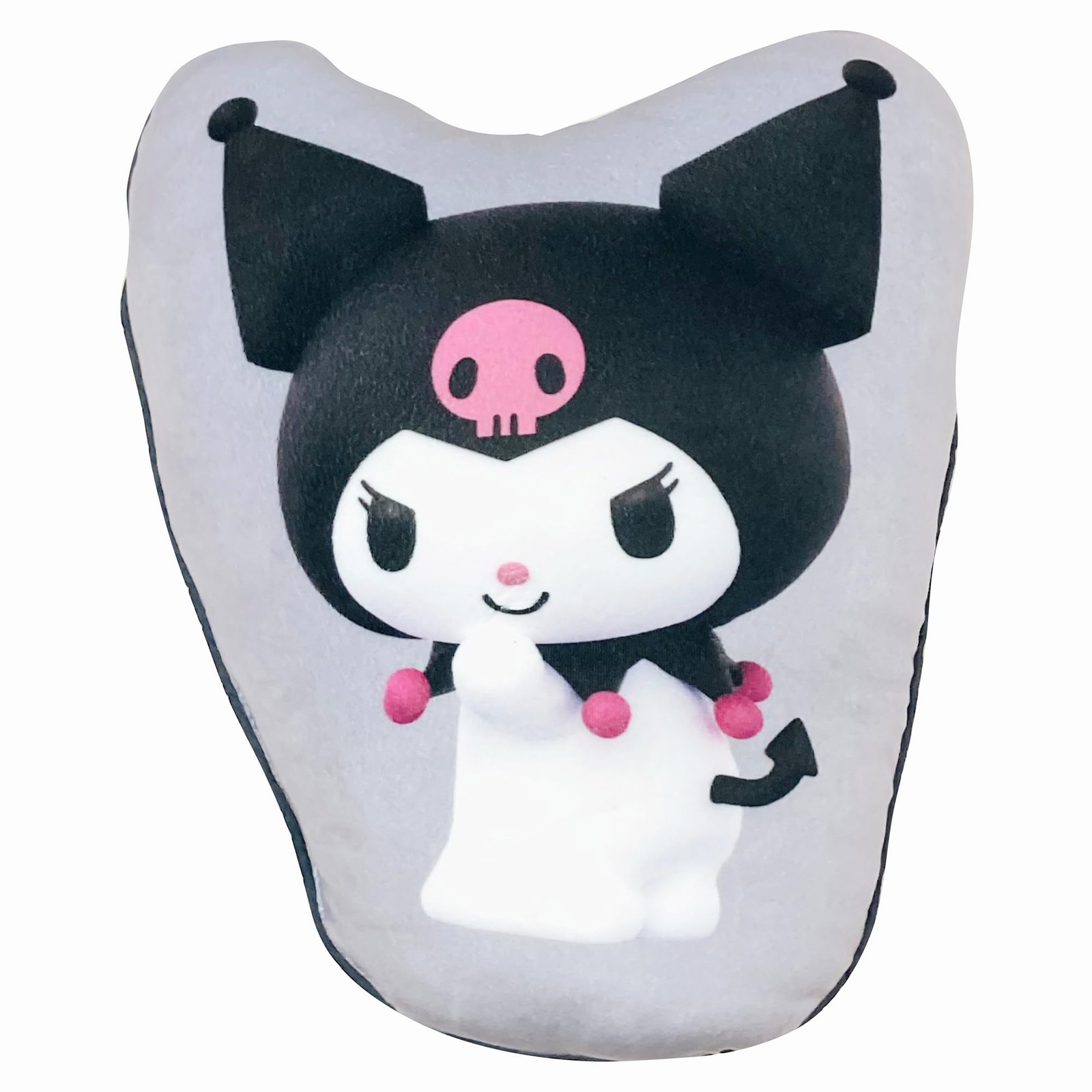 MORIPiLO Kuromi Micro Fabric Plush Body Pillow, 30x40x10cm, Black
