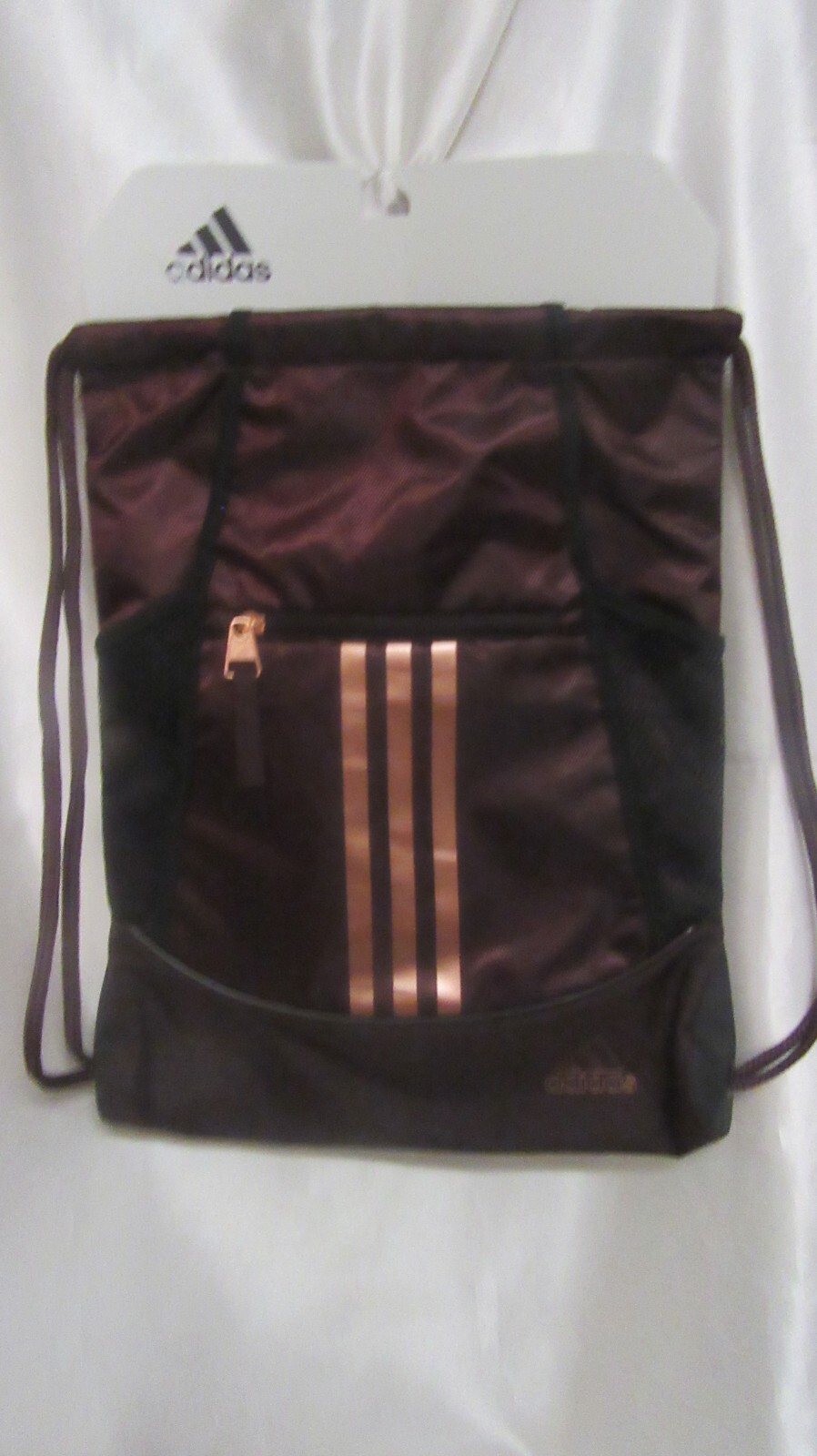 ADIDAS ALLIANCE II SACK PACK (BACK PACK) NEW W/T SHADOW BROWN/GOLD LIGHTWEIGHT