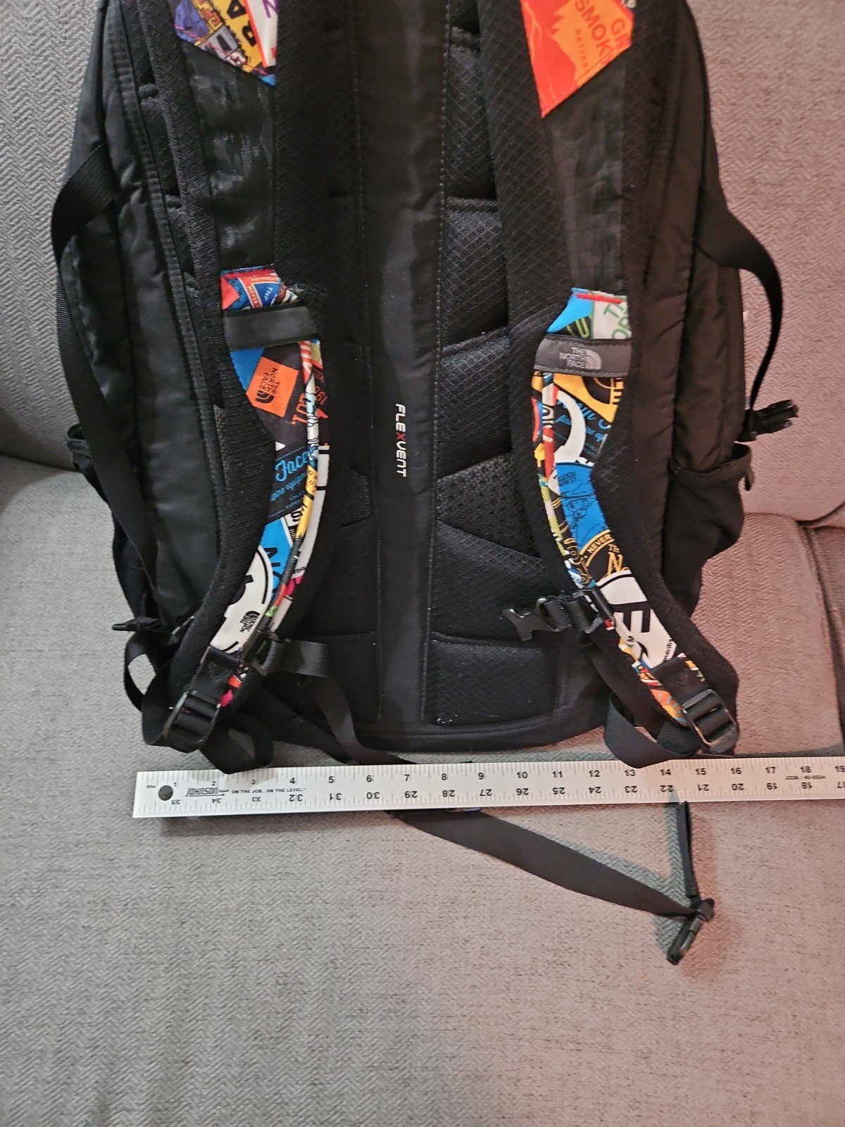 The North Face Hiking Trail Backpack Nylon Multicolor Stamped Camping Denali Bag