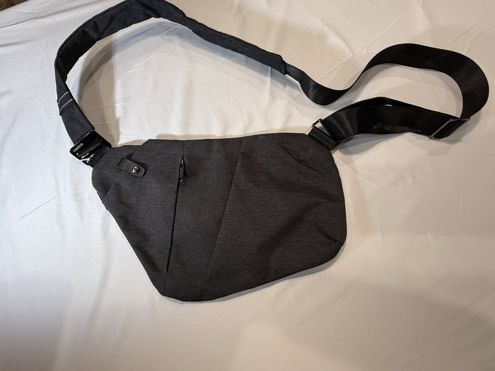 OGIO Anti-Theft Crossbody Sling Bag – Dark Gray Compact Travel Security Bag