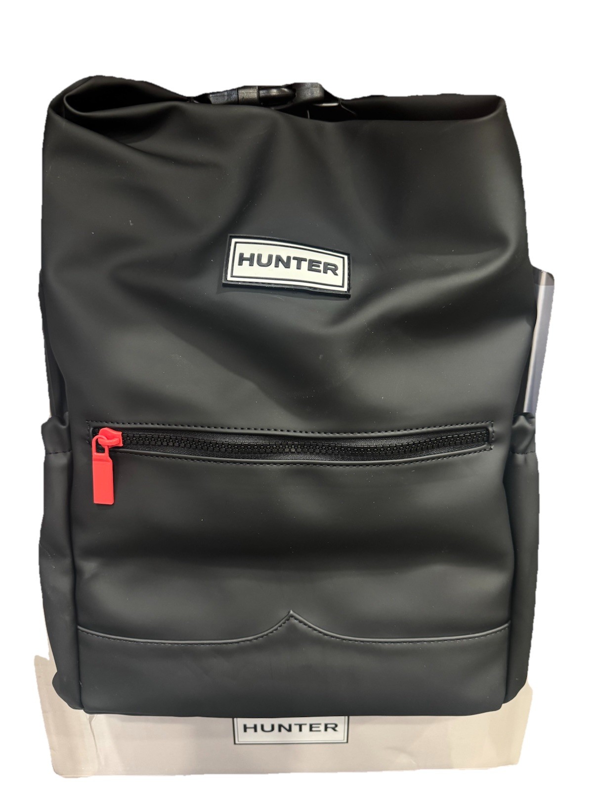 NEW Hunter Waterproof Backpack Black Rolltop Laptop Bag 14″ Minimalist