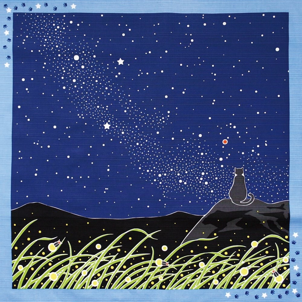 Small Milky Way Furoshiki Japanese Wrapping Cloth 19.7×19.7 inch 100% Cotton