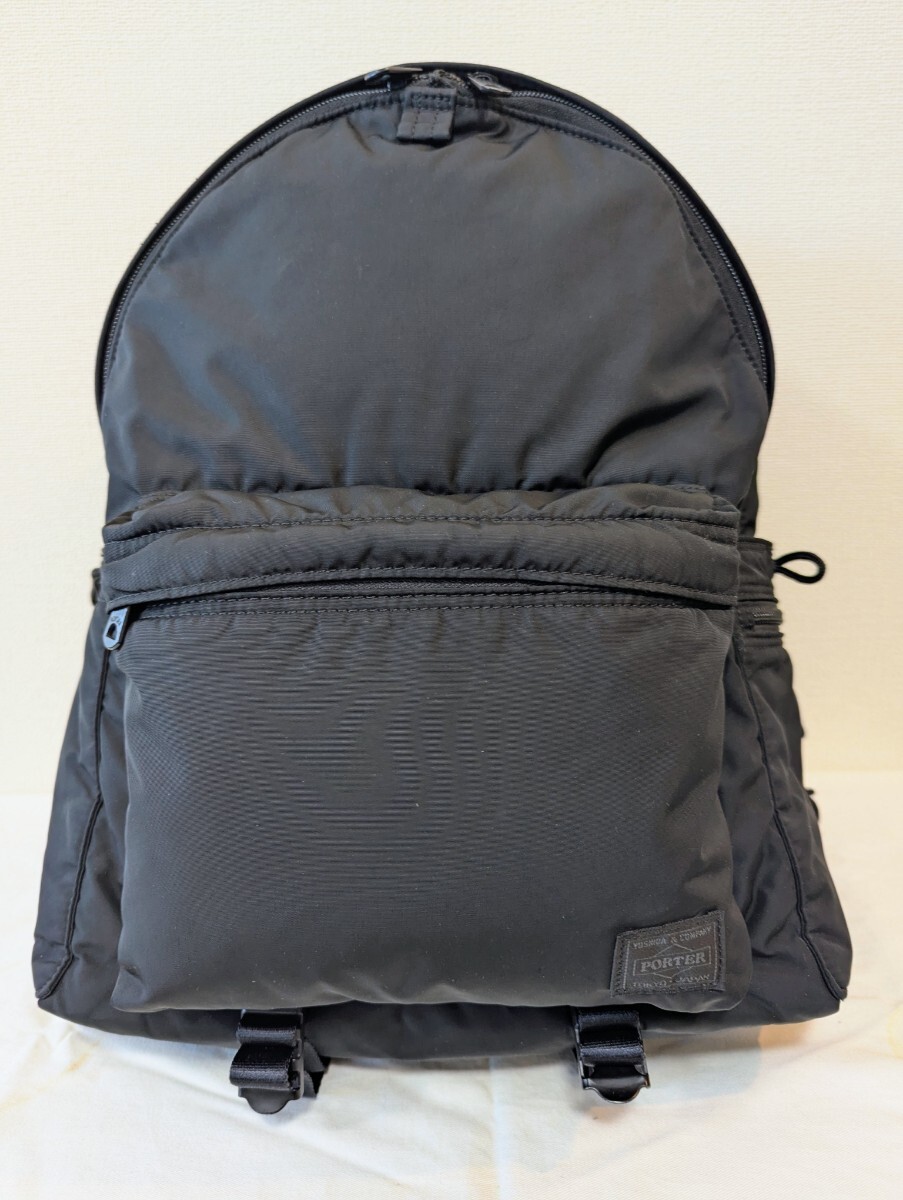 Yoshida Kaban Porter Senses Daypack Backpack Black Nylon Oxford 31x42x17cm 2-Lay