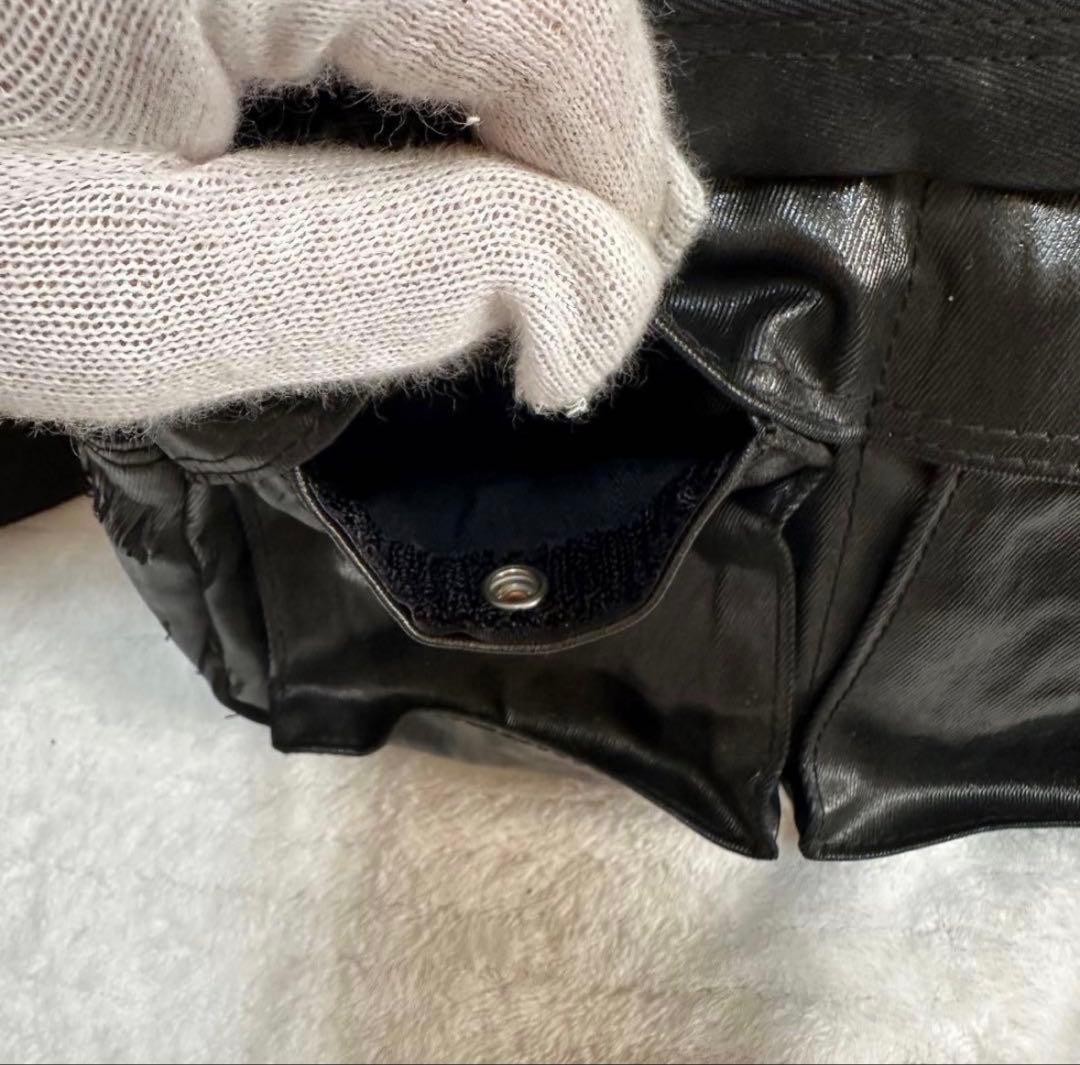 Authentic PORTER SHINE Waist Bag Black Nylon Unisex 16cm x 24cm x 6cm Slight Use